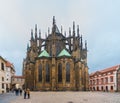 Prague, Czech Republic. The eastern facade of St. Vitus Cathedral